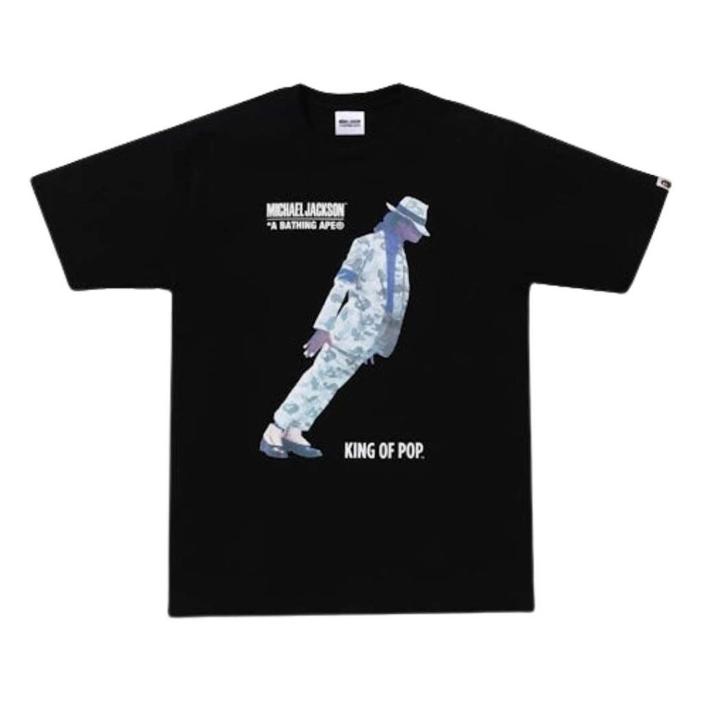 Bape x Michael Jackson Tee Black graphic cotton T-shirt